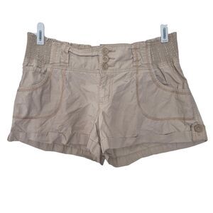 OP Ocean Pacific Vintage Y2K Beige Cargo Shorts Juniors Size 13